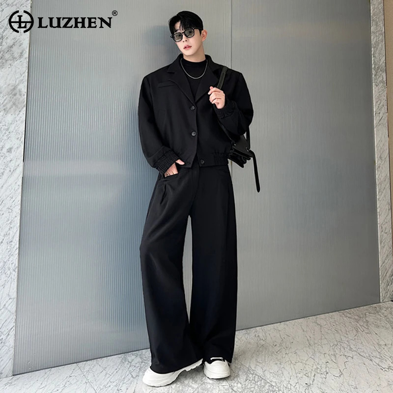 LUZHEN Spring Blazer Neck Casu - Street Fashion Men 评论和价格