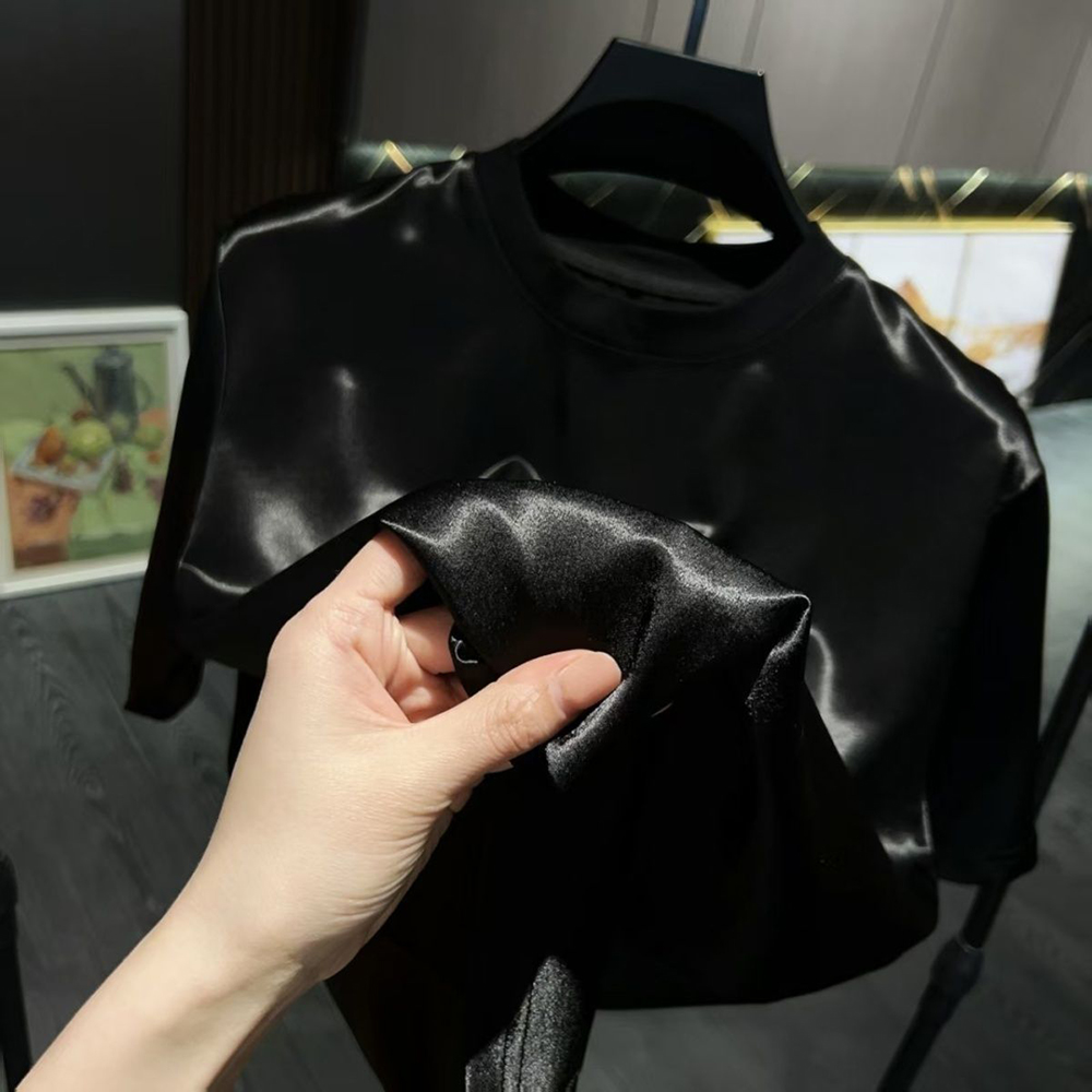 Mens Acetate Fiber Satin Gloss - Street Summer Fashion 评论和价格
