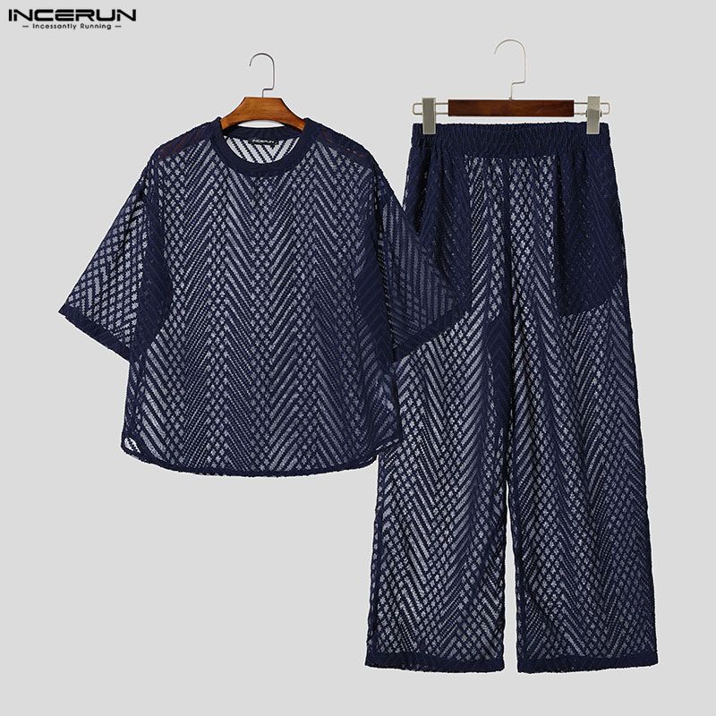 INCERUN Men's Sets See Through - Street Summer Fashion 评论和价格