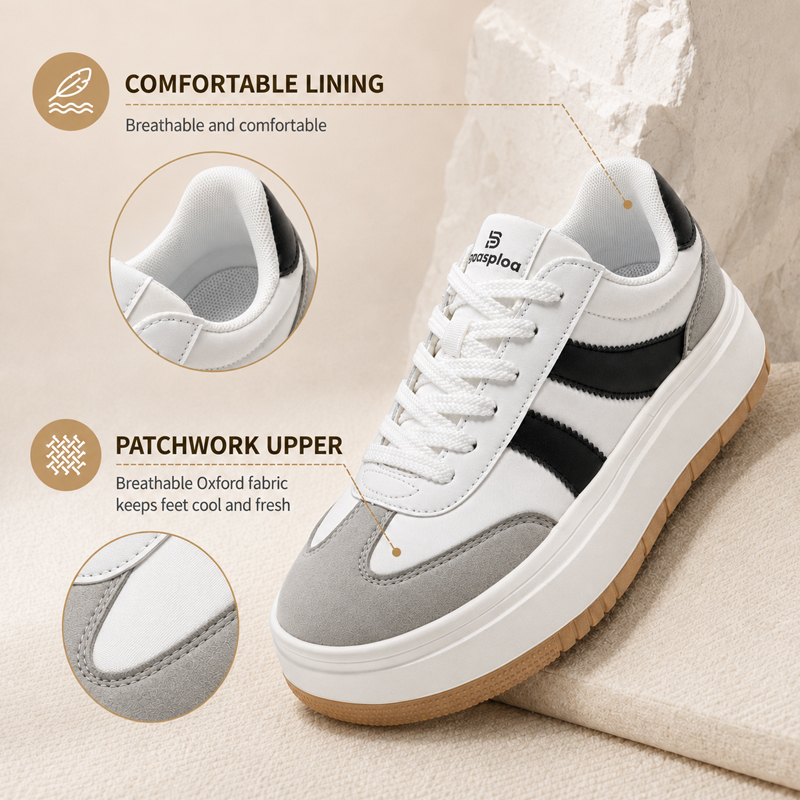 Baasploa Women Platform Sneake - Street Fashion Walk 评论和价格