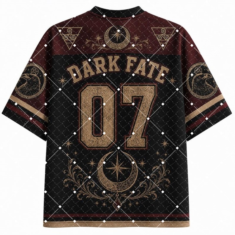 Dark Fate Witch Raven Print V‑ - Street Fashion Baggy 评论和价格