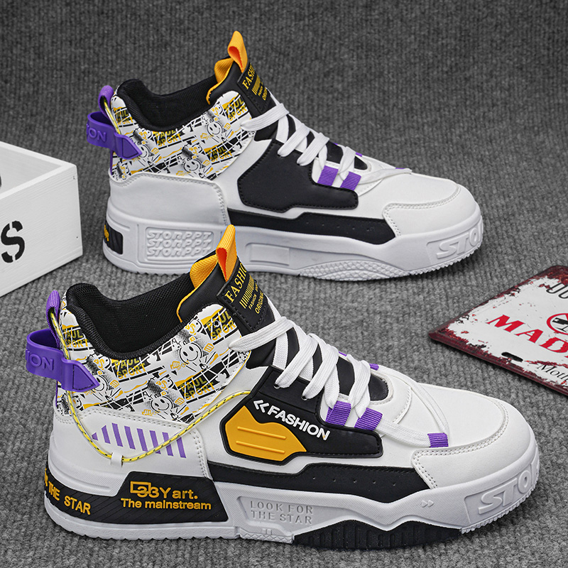 Men's High Top Board Shoes Fas - Street Fashion Walk 评论和价格