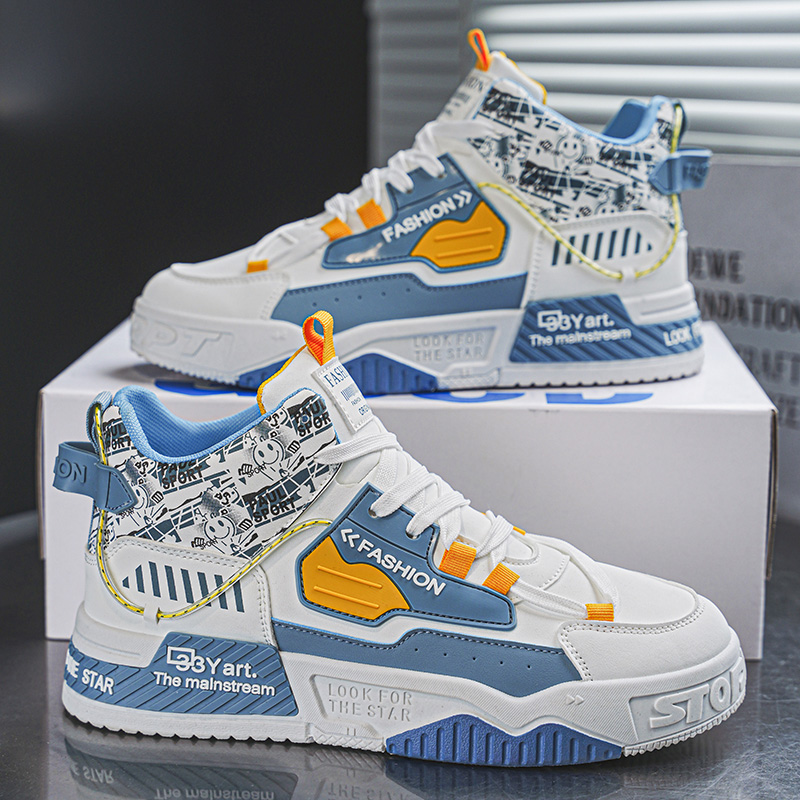 Men's High Top Board Shoes Fas - Street Fashion Walk 评论和价格