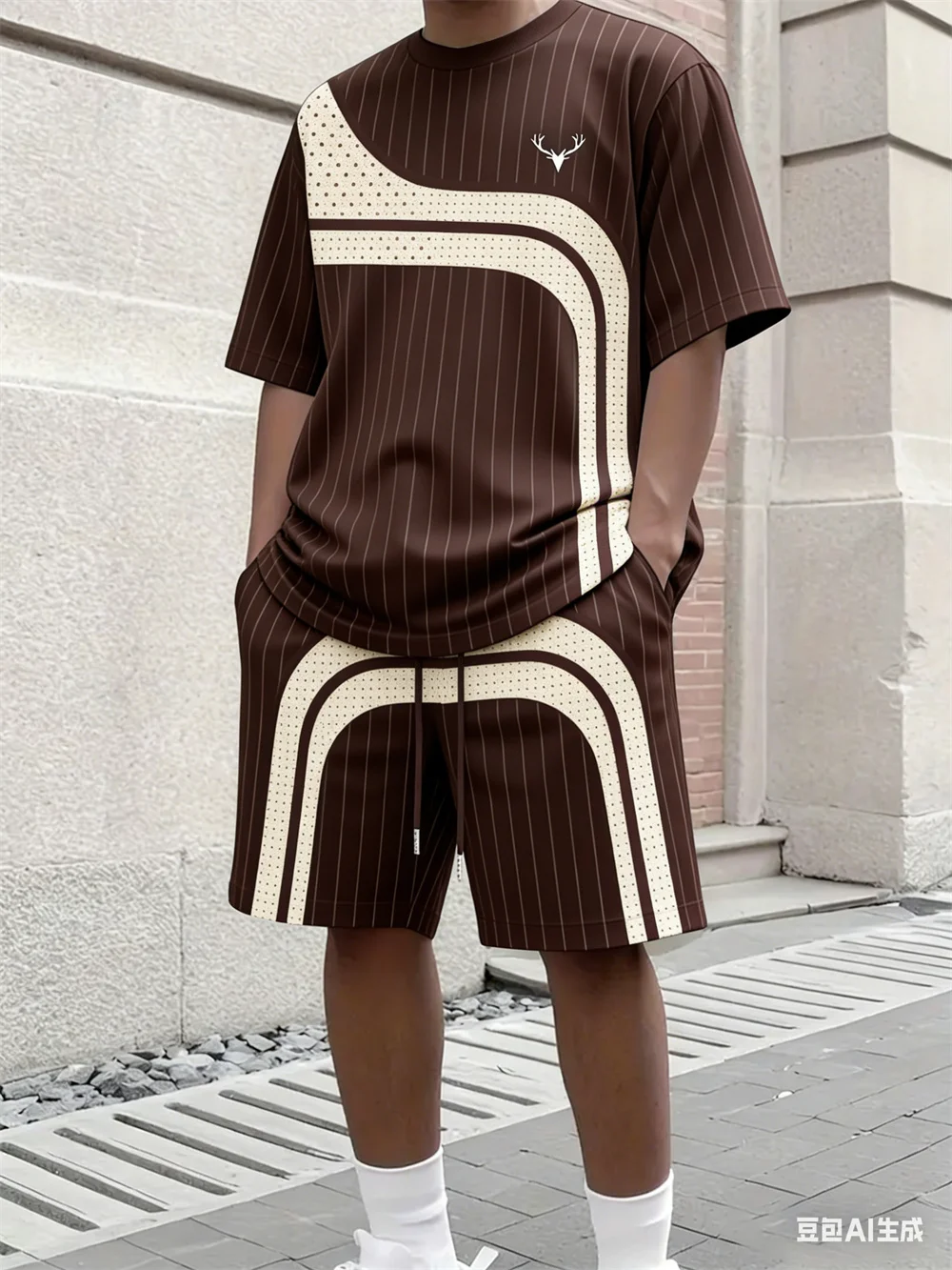 Fashion Summer Men's Stripe Pr - Street Summer Fashion 评论和价格
